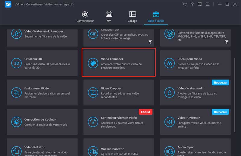 Sélectionner Video Enhancer