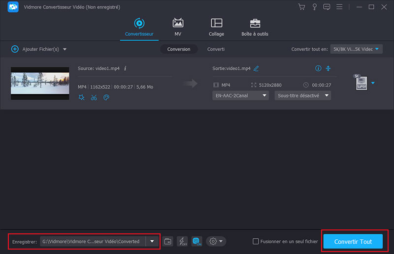 Convertir la vidéo 8K