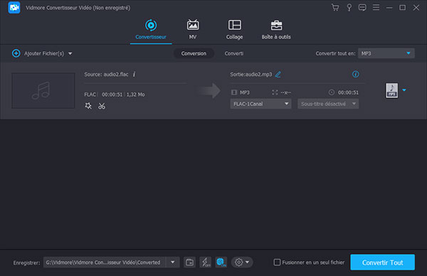 Importer FLAC Audio Vidmore