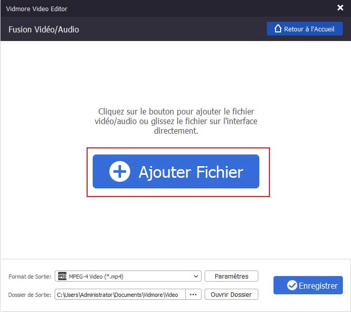 Ajouter plusieurs fichiers vidéo ou audio à fusionner