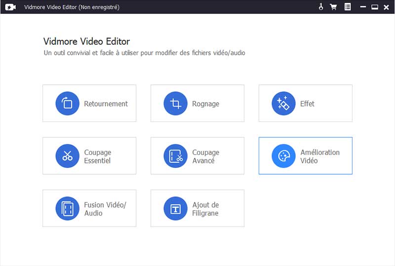 L'interface de Vidmore Video Editor